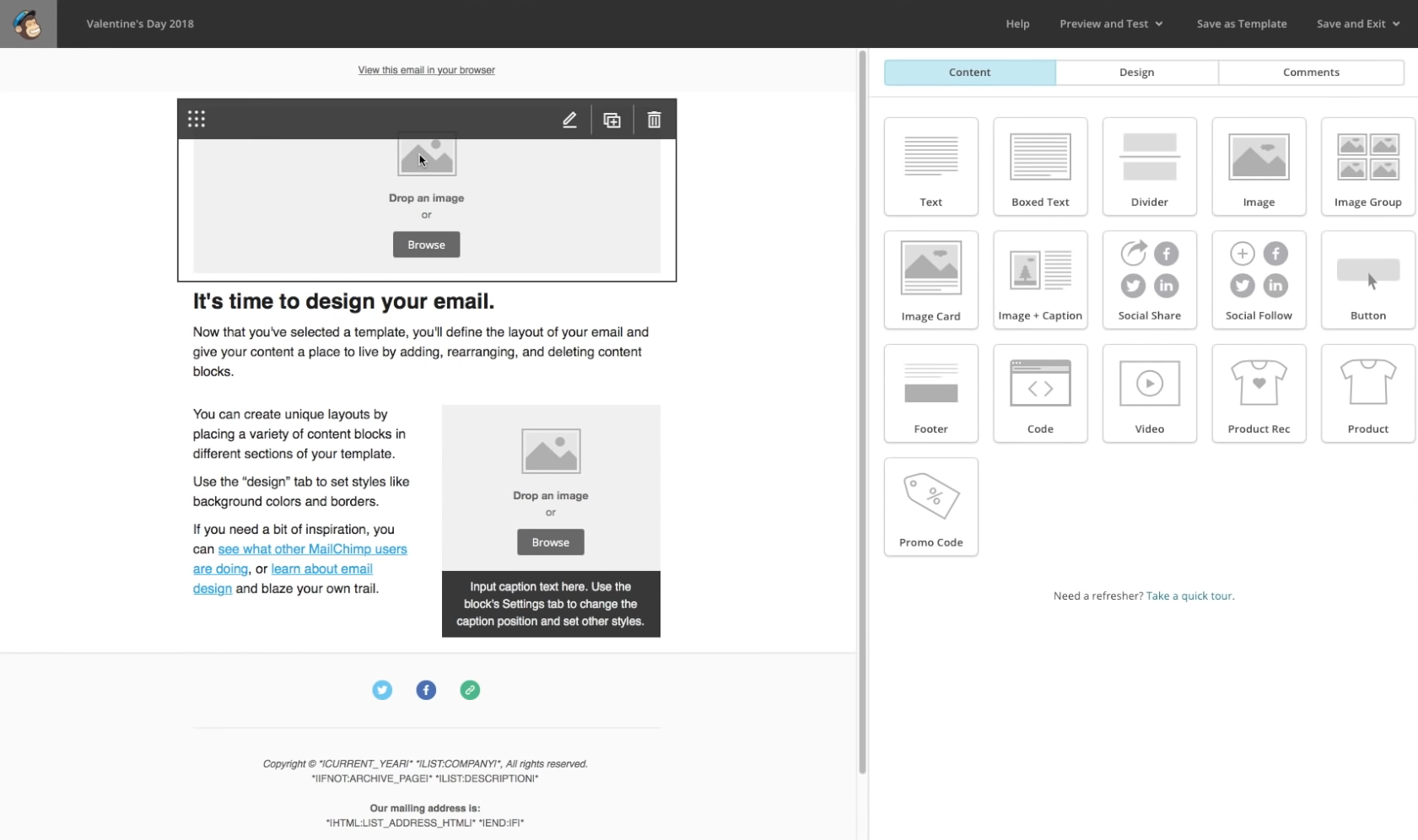MailChimp Customising templates MailChimp Customising templates