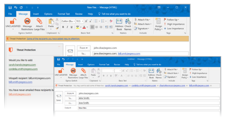 Egress Threat Protection installed in Outlook Egress Threat Protection installed in Outlook