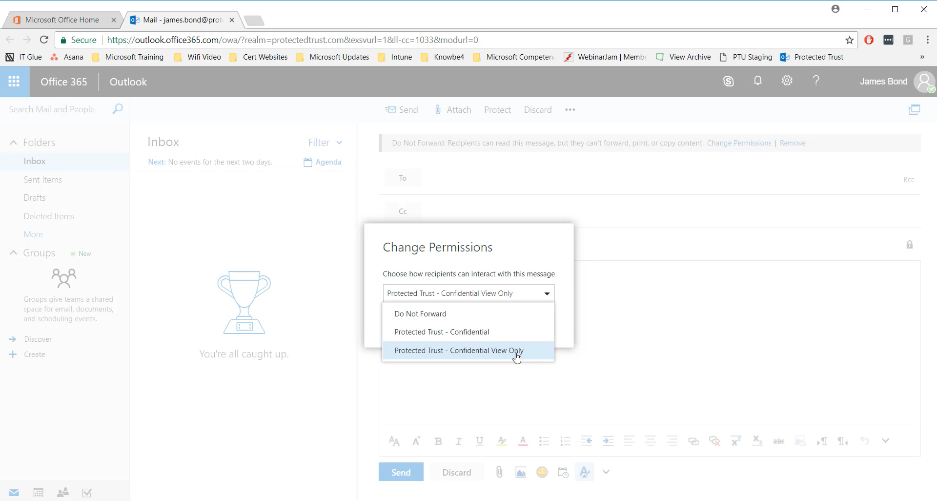Changing permissions in Office 365 Message Encryption Changing permissions in Office 365 Message Encryption
