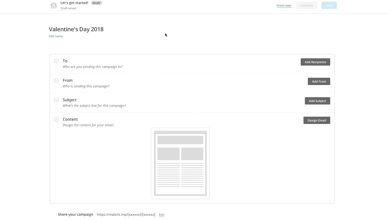 MailChip Email Draft Builder MailChip Email Draft Builder
