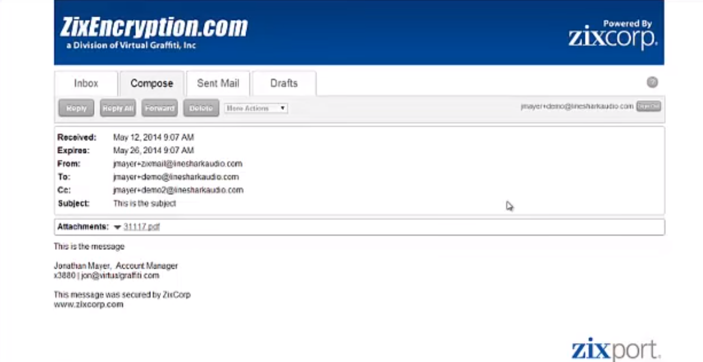 ZixEncrypt Secure Web Portal ZixEncrypt Secure Web Portal