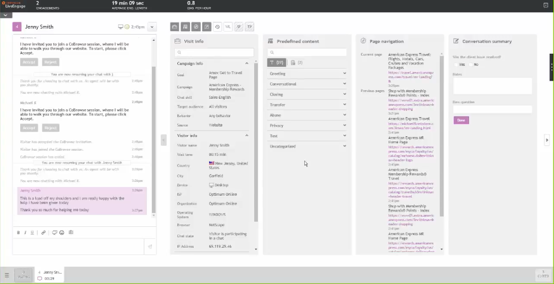 LiveEngage Customer Demo LiveEngage Customer Demo