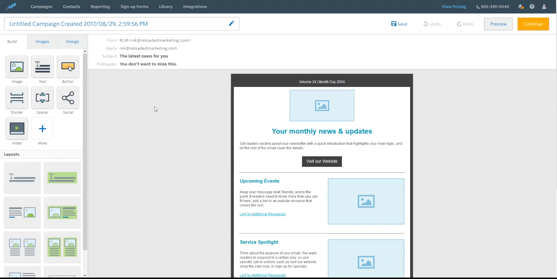 Constant Contact template editor Constant Contact template editor