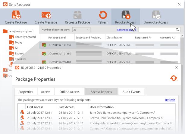 Revoking access to a sent email using Egress Encryption Revoking access to a sent email using Egress Encryption